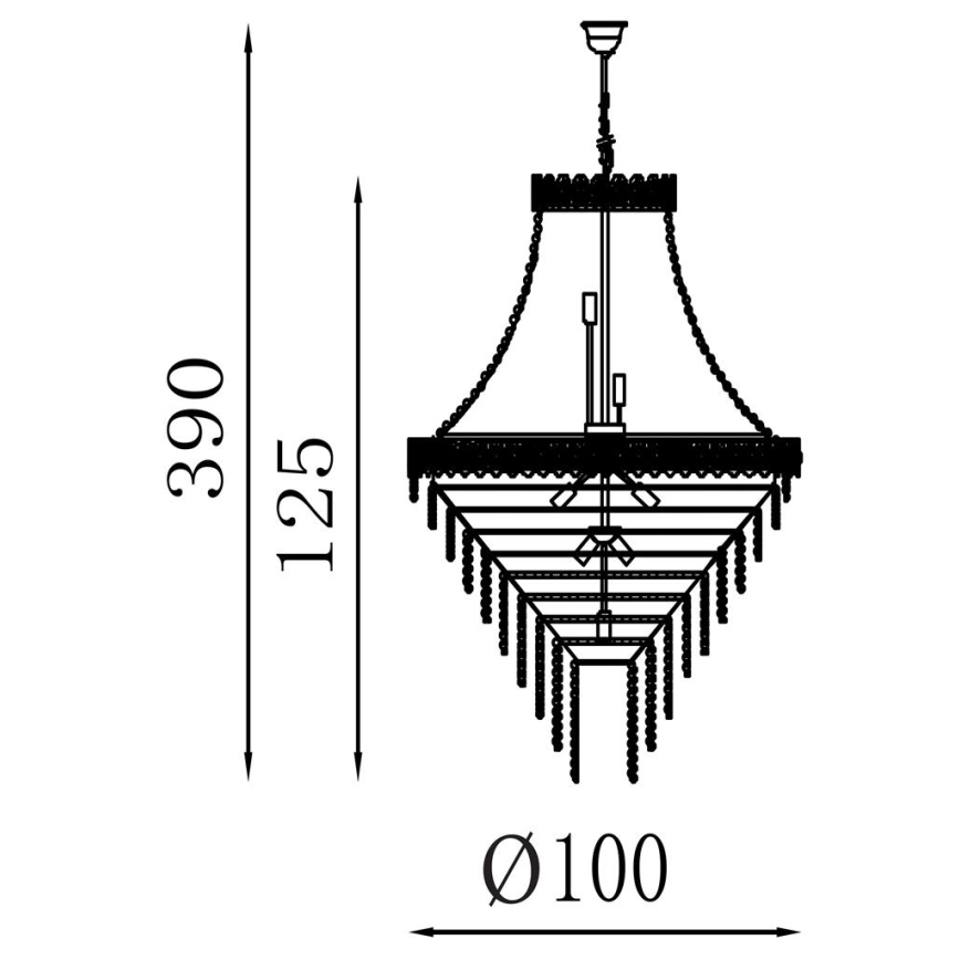 Searchlight - Lustre à chaîne LOUIS PHILLIPE 28xE14/60W/230V