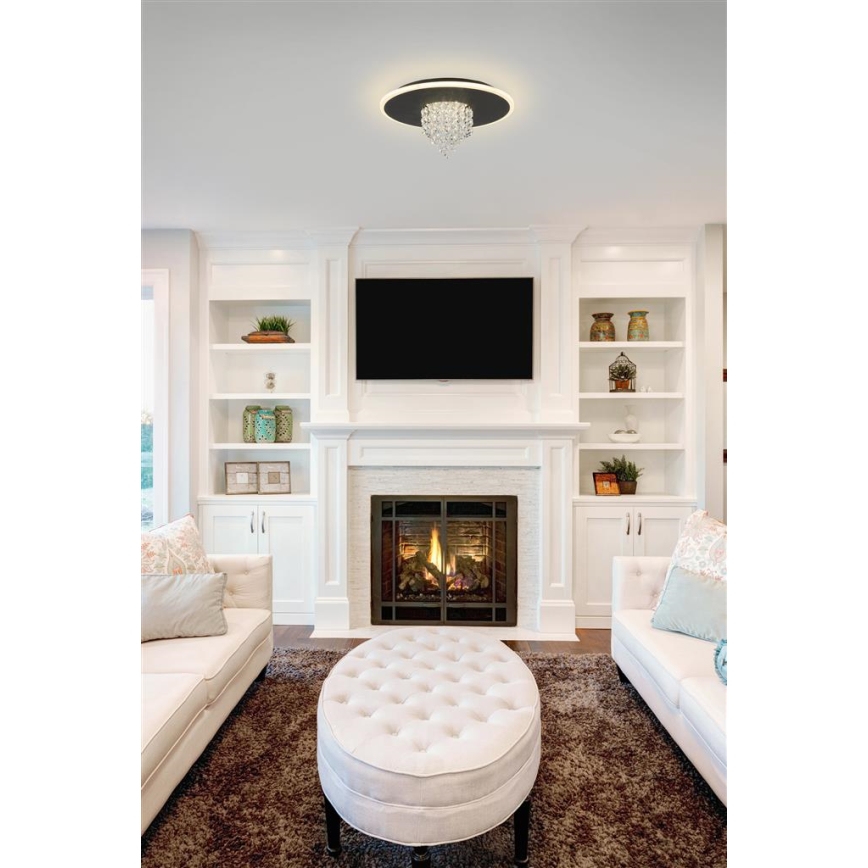 Searchlight - Plafonnier LED dimmable DELUGE LED/20W/230V Ø 31,5 cm noir