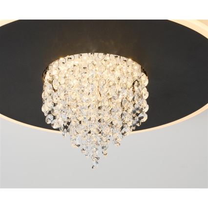 Searchlight - Plafonnier LED dimmable DELUGE LED/20W/230V Ø 31,5 cm noir