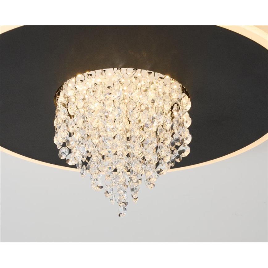 Searchlight - Plafonnier LED dimmable DELUGE LED/20W/230V Ø 31,5 cm noir