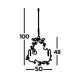 Searchlight - Suspension sur chaîne ALMANDITE 5xE14/40W/230V