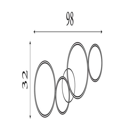 Searchlight - Plafonnier LED dimmable CIRQUE LED/37W/230V 3000K 33x97 cm