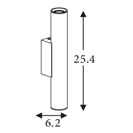 Searchlight - Applique murale BEACON 2xGU10/10W/230V marron