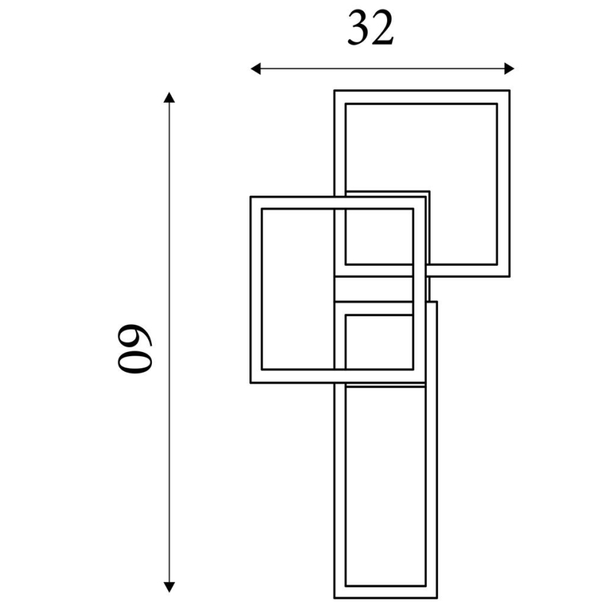 Searchlight - Plafonnier LED dimmable WALL ART II LED/30W/230V 32 x 60 cm