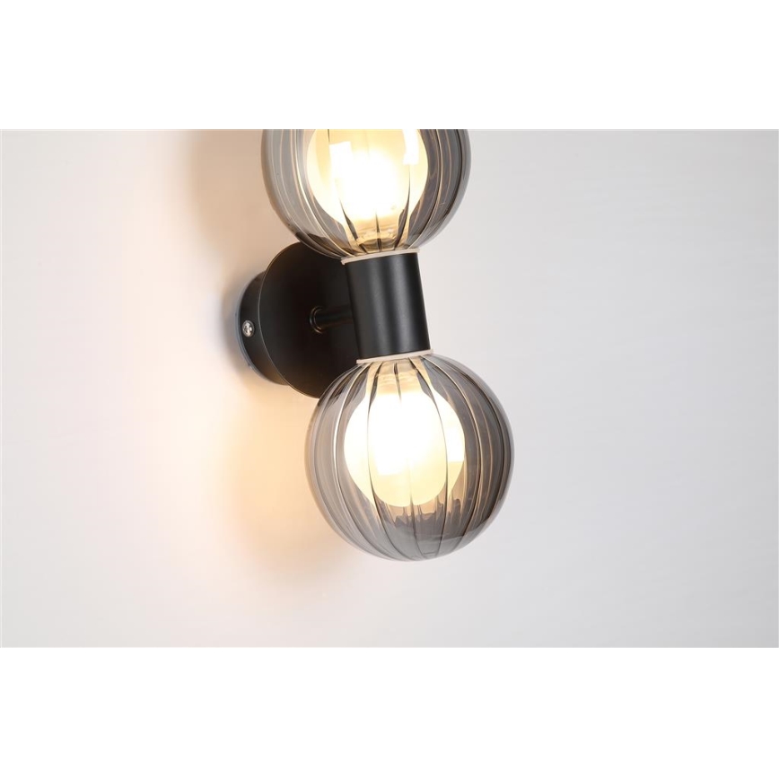 Searchlight - Applique murale LUMINSPHERE 2xG9/7W/230V noire