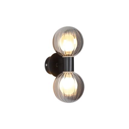 Searchlight - Applique murale LUMINSPHERE 2xG9/7W/230V noire