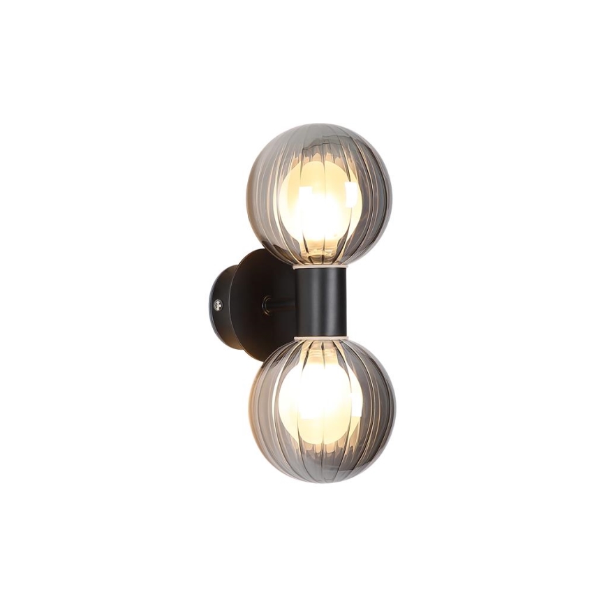 Searchlight - Applique murale LUMINSPHERE 2xG9/7W/230V noire