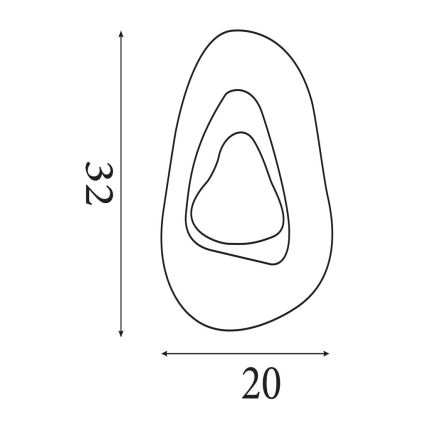 Searchlight - Applique murale LED DESTINY LED/8W/230V, laiton