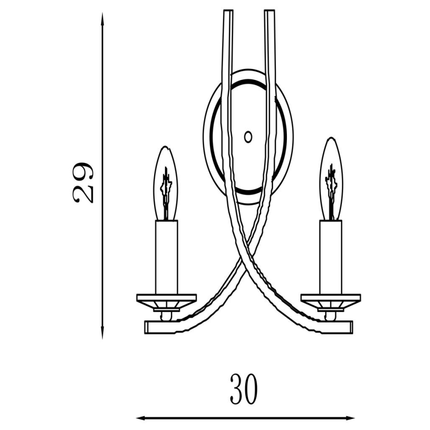 Searchlight - Applique murale ASCONA 2xE14/60W/230V