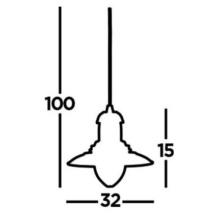 Searchlight - Suspension sur câble FISHERMAN 1xE27/60W/230V laiton