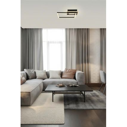 Searchlight - Plafonnier LED dimmable QUADRATE LED/24W/230V 36 x 36 cm noir