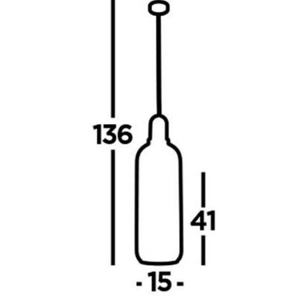 Searchlight - Suspension filaire PIPETTE 1xE27/60W/230V shiny