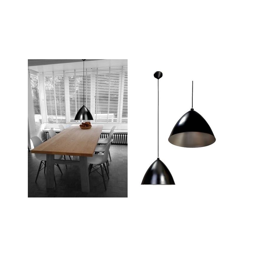 Searchlight  - Suspension filaire 1xE27/60W/230V noir