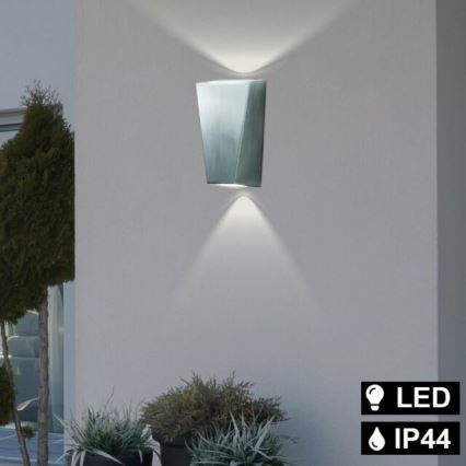 Searchlight - Applique murale LED d'extérieur OUT 2xGU10/3W/230V IP44 argent