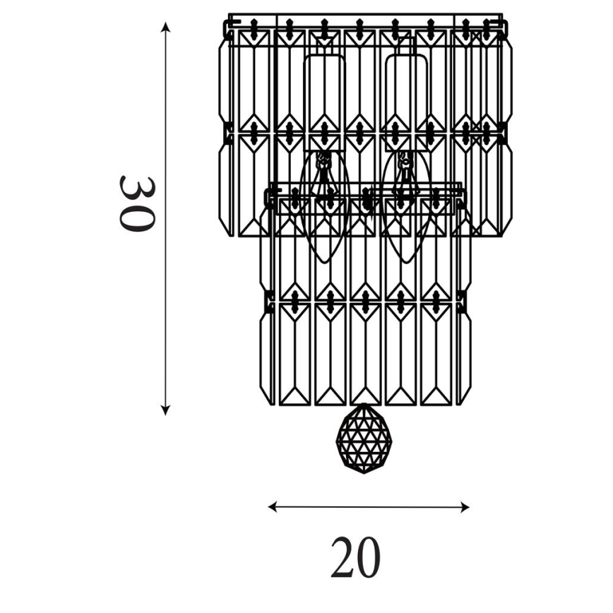 Searchlight - Applique murale pour salle de bains EMPIRE 2xE14/7W/230V IP44