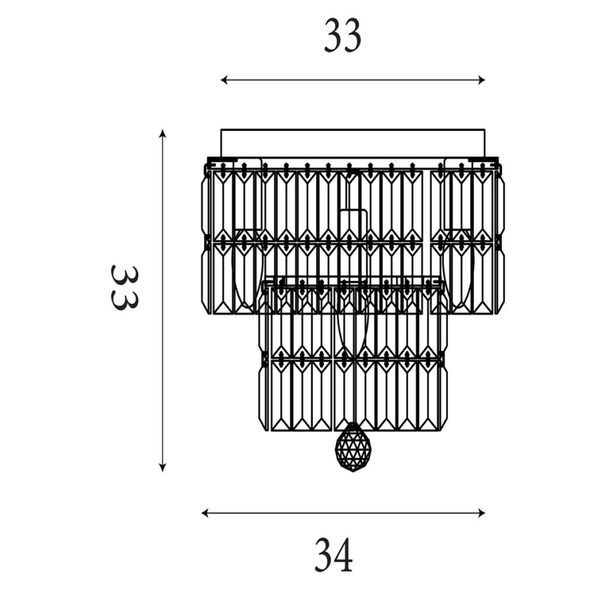 Searchlight - Plafonnier pour salle de bains EMPIRE 4xE14/60W/230V IP44