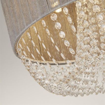 Searchlight - Plafonnier BELLANO 5xG9/7W/230V Ø 50 cm gris