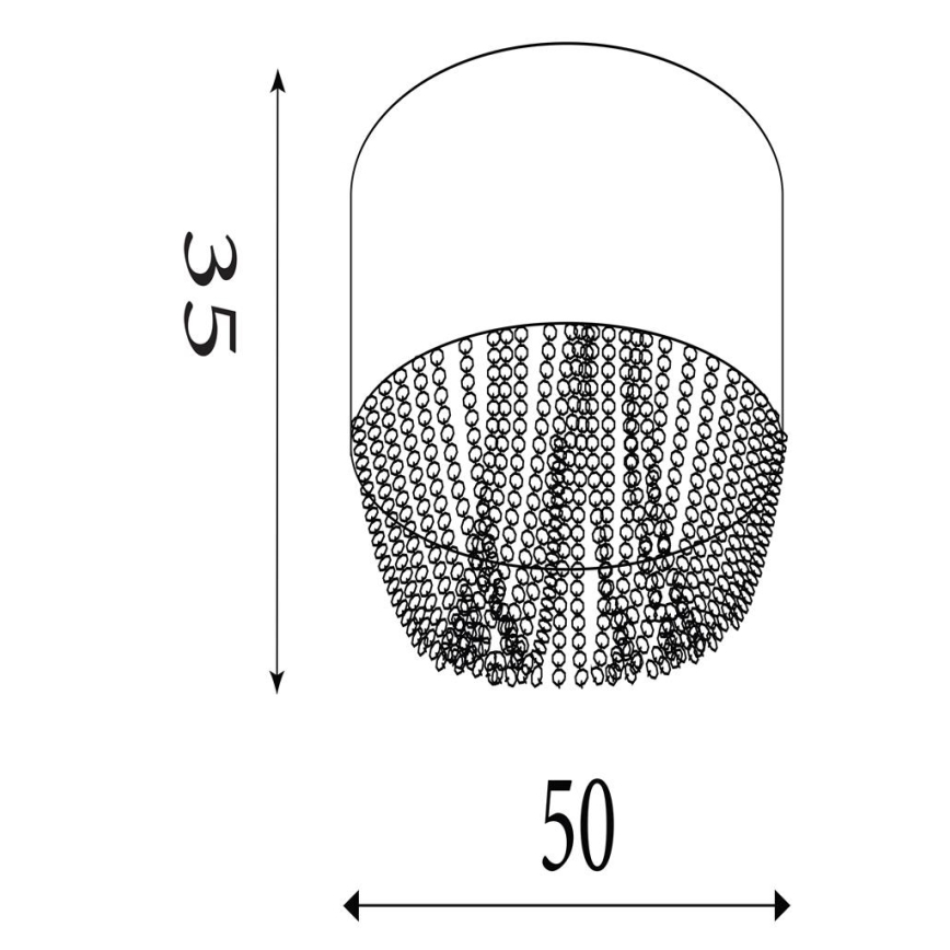 Searchlight - Plafonnier BELLANO 5xG9/7W/230V Ø 50 cm gris