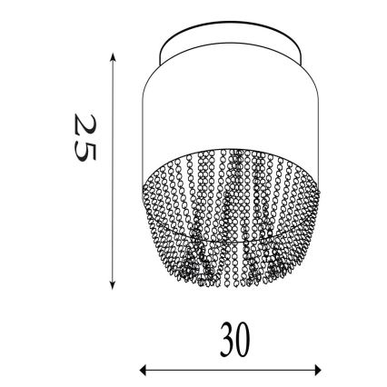 Searchlight - Plafonnier BELLANO 3xG9/7W/230V Ø 30 cm blanc