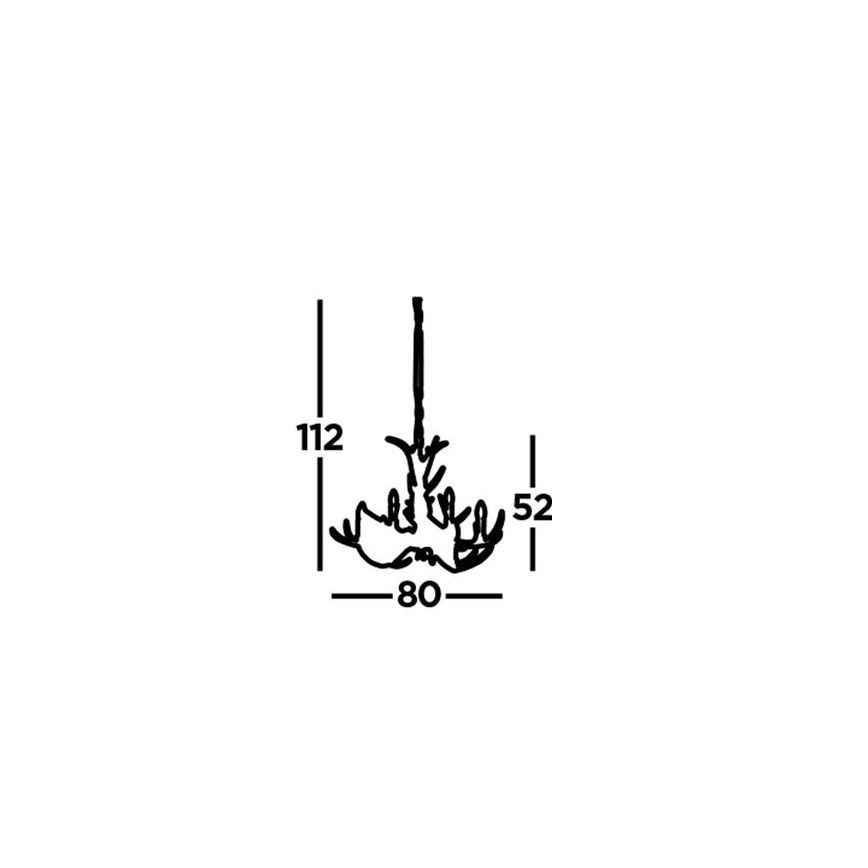 Searchlight - Suspension sur chaîne STAG 6xE14/7W/230V ramures