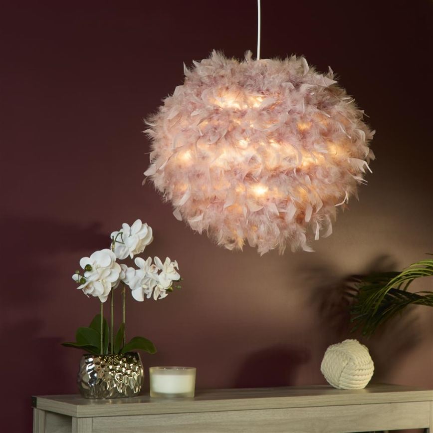 Searchlight - Abat-jour pour lustre KATE compatible E14/E27, diam. 50 cm, rose