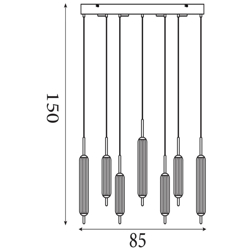 Searchlight - Suspension LED dimmable sur câble CATTAIL LED/33W/230V