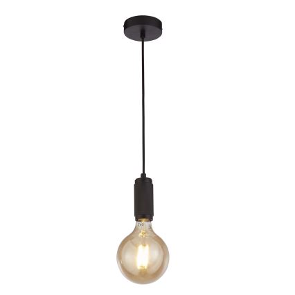 Searchlight - Suspension sur câble SUSPENSION 1xE27/60W/230V noire