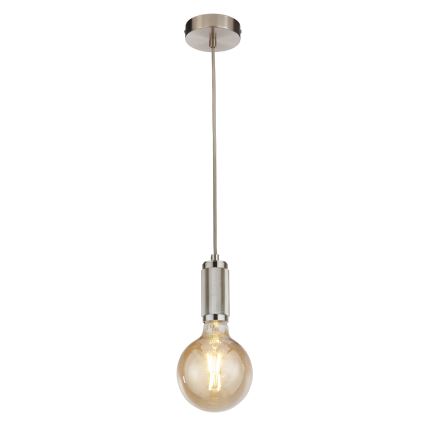 Searchlight - Suspension sur câble SUSPENSION 1xE27/60W/230V argentée