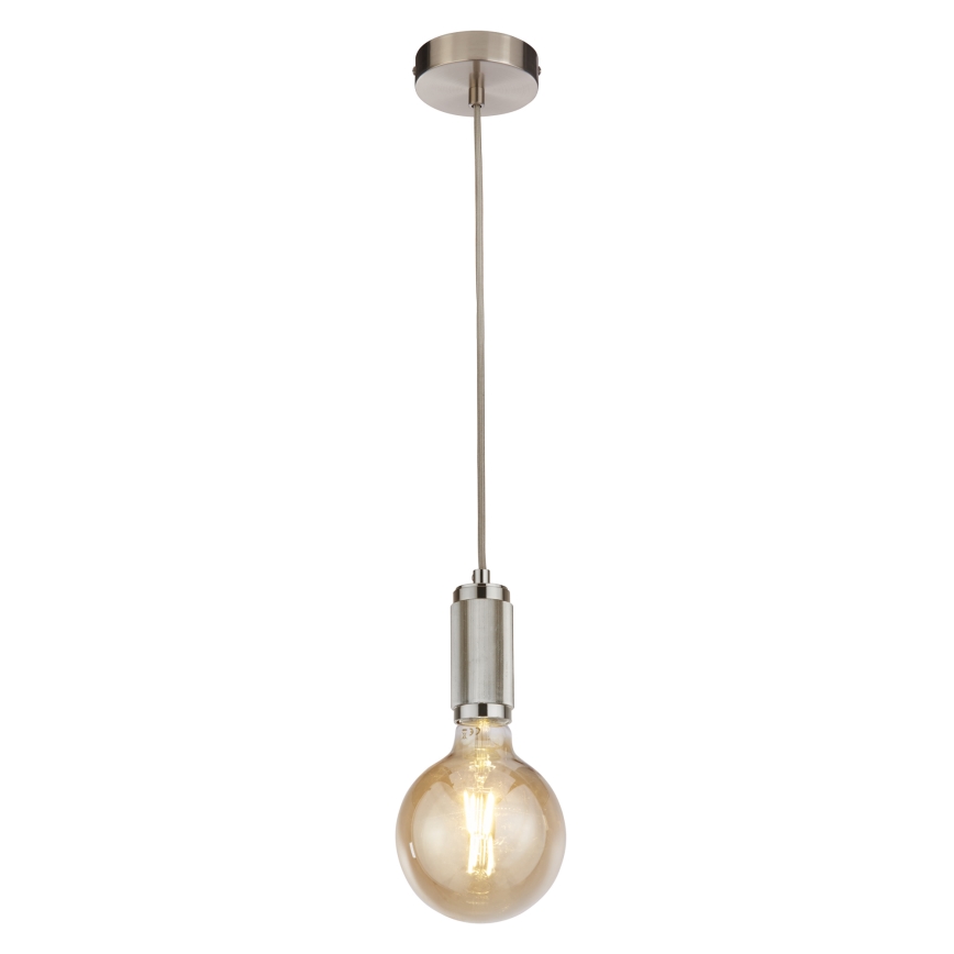 Searchlight - Suspension sur câble SUSPENSION 1xE27/60W/230V argentée