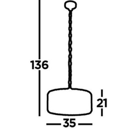 Searchlight - Suspension sur chaîne CHAPEAU 3xE27/60W/230V