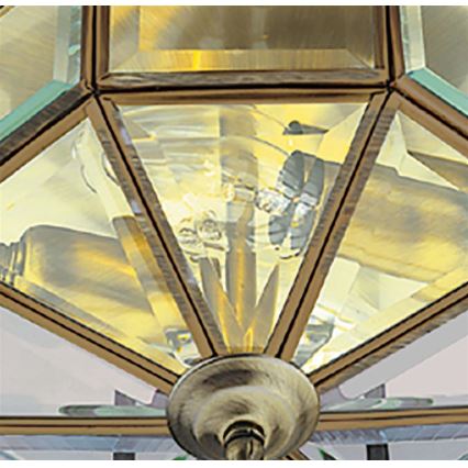 Searchlight - Plafonnier FLUSH 2xE14/60W/230V laiton