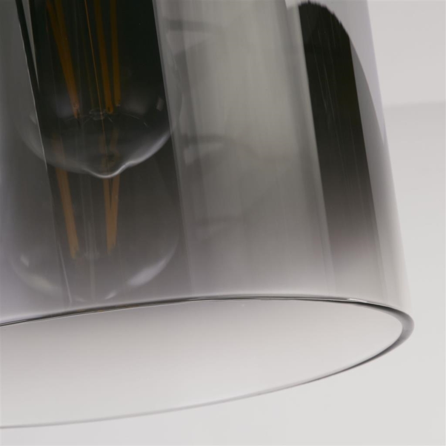 Searchlight - Plafonnier SWEDEN 1xE27/60W/230V Ø 22 cm noir/fumé