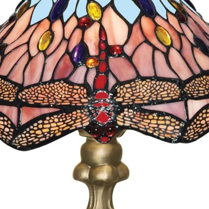 Searchlight - Lampe de table Tiffany DRAGONFLY 1xE27/60W/230V