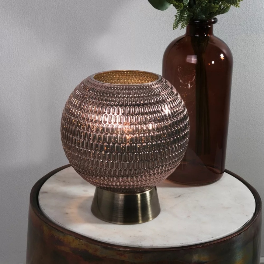 Searchlight - Lampe de table LED MILA LED/0,6W/3xAAA marron