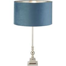 Searchlight - Lampe de table WHITBY 1xE27/10W/230V bleu/chrome