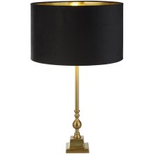 Searchlight - Lampe de table WHITBY 1xE27/10W/230V noir/doré