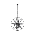 Searchlight - Lustre à chaîne ORBIT 8xE14/60W/230V noir