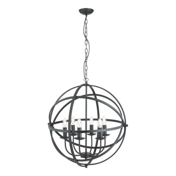 Searchlight - Lustre sur chaîne ORBIT 6xE14/60W/230V noir