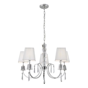 Searchlight - Suspension chaîne PORTICO 5xG9/33W/230V chrome brillant