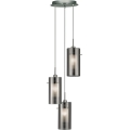 Searchlight - Suspension filaire DUO 3xE14/60W/230V anthracite