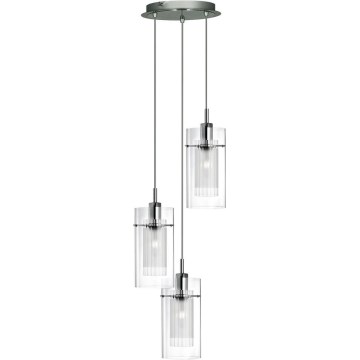 Searchlight - Suspension filaire DUO 3xE14/60W/230V chrome mat