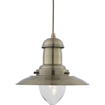 Searchlight - Suspension sur câble FISHERMAN 1xE27/60W/230V laiton