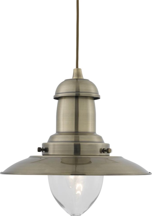 Searchlight - Suspension sur câble FISHERMAN 1xE27/60W/230V laiton