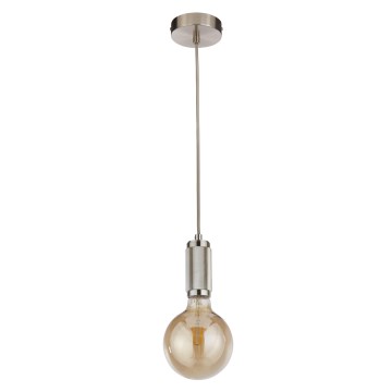 Searchlight - Suspension sur câble SUSPENSION 1xE27/60W/230V argentée