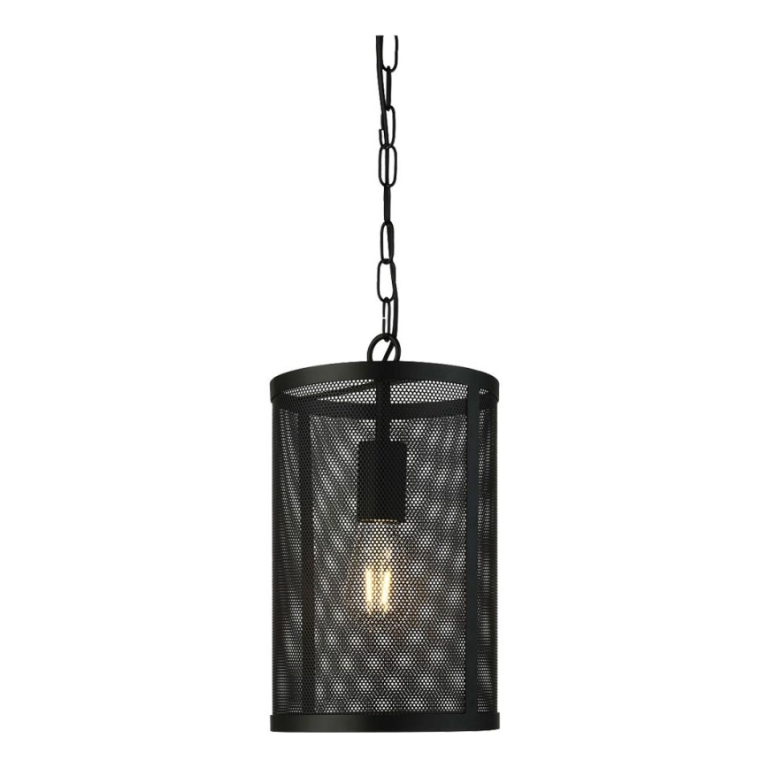 Searchlight - Suspension sur chaîne FISHNET 1xE27/60W/230V noire