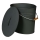 Seau à cendres avec couvercle 24 l anthracite