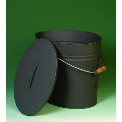 Seau à cendres avec couvercle 24 l anthracite
