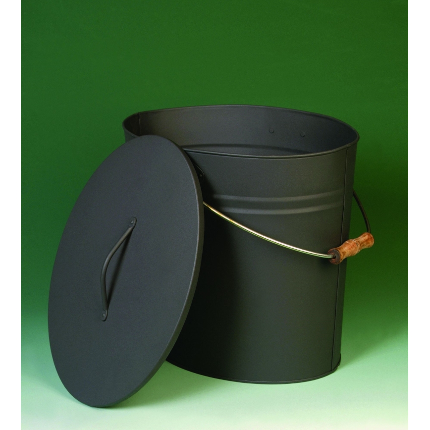 Seau à cendres avec couvercle 24 l anthracite