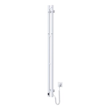 Sèche-serviette électrique avec thermostat SILOUETTE 106W 150x9cm blanc droit