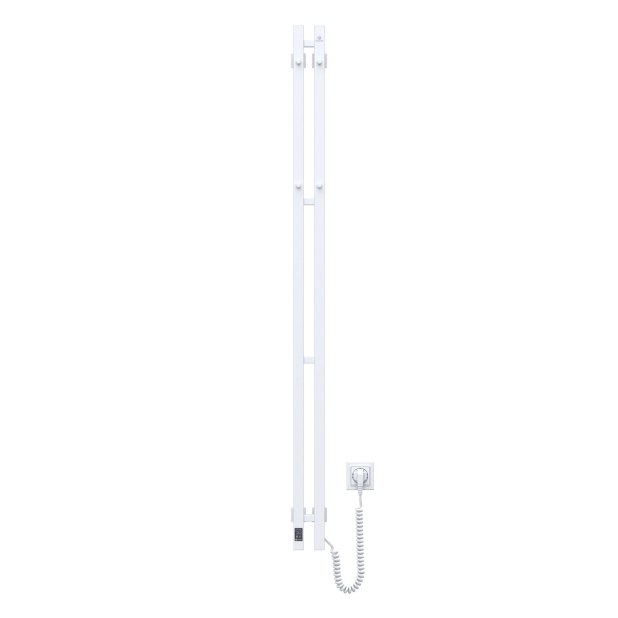 Sèche-serviette électrique avec thermostat SILOUETTE 106W 150x9cm blanc droit